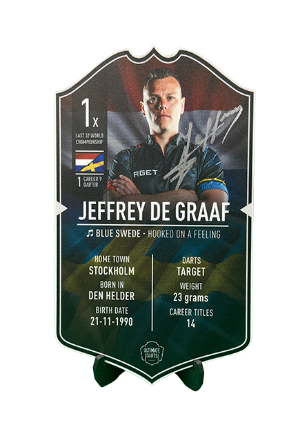 SIGNED Exclusive Jeffrey de Graaf Mini Ultimate Darts Card