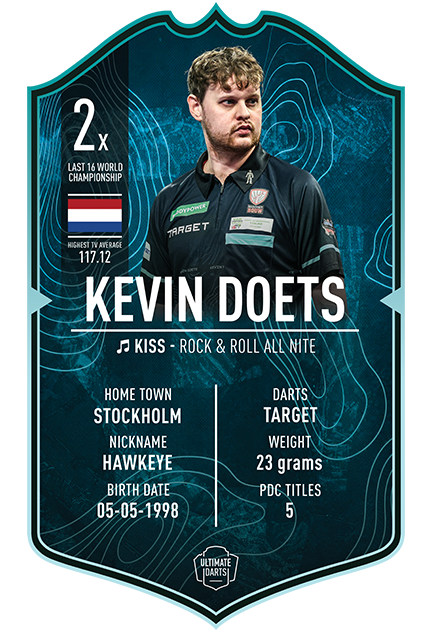 KEVIN DOETS ULTIMATE DARTS CARD