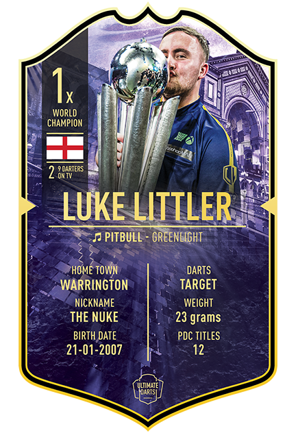 ダーツ LUKE LITTLER WORLD CHAMPION 2025 EDITION Luke Littler World Champion 2025 Edition 90% Tungsten SP