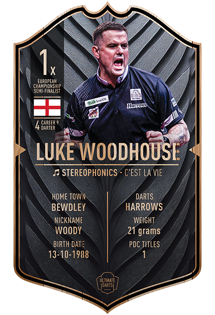 Luke Woodhouse Ultimate Darts Card