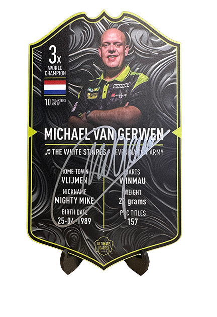 SIGNED Exclusive Michael van Gerwen Mini Ultimate Darts Card