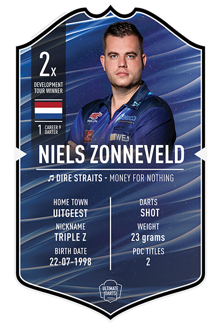 NIELS ZONNEVELD ULTIMATE DARTS CARD