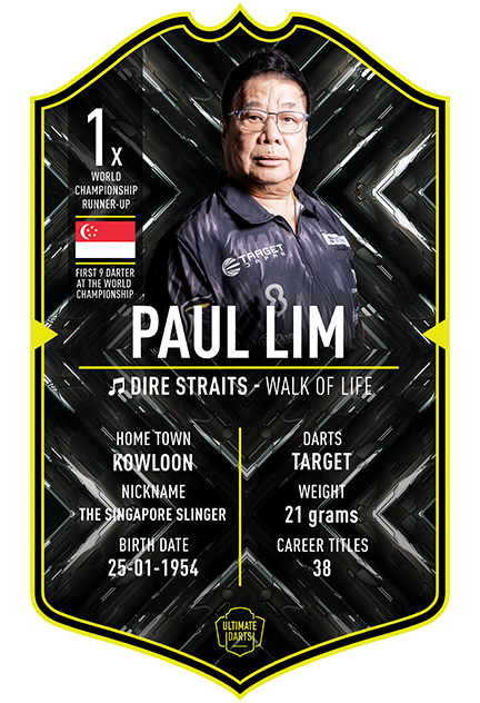 Paul Lim Ultimate Darts Card