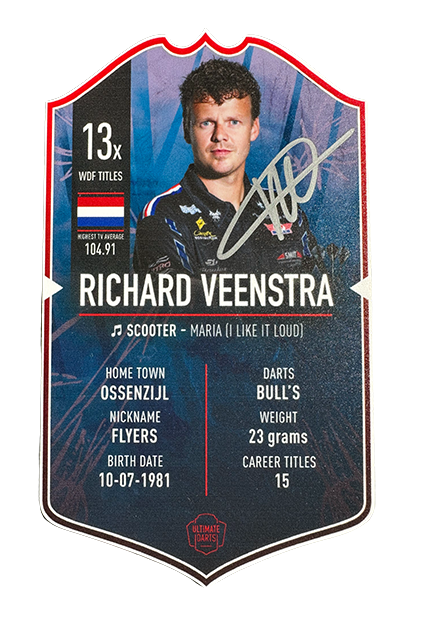 Richard Veenstra Signed Ultimate Darts Card