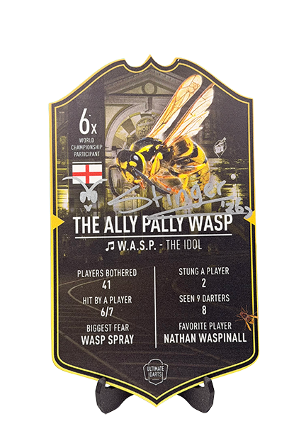 SIGNED ALLY PALLY WASP 2026 Mini Ultimate Darts Card