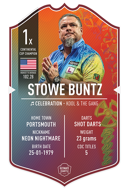 Stowe Buntz Ultimate Darts Card