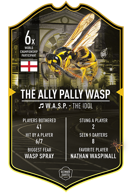 THE ALLY PALLY WASP ULTIMATE DARTS CARD
