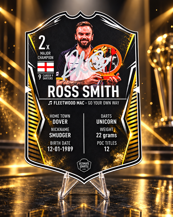 Ross Smith Hand Signed Ultimate Darts Card – 2026 World Series Finals Champion
