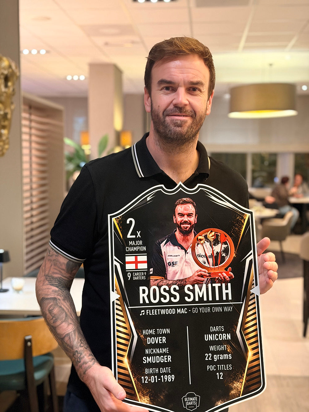 Ross Smith Hand Signed Ultimate Darts Card – 2026 World Series Finals Champion
