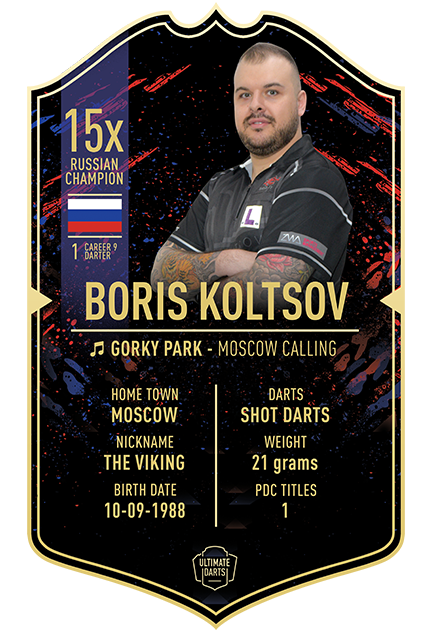 Boris Koltsov Ultimate Darts Card