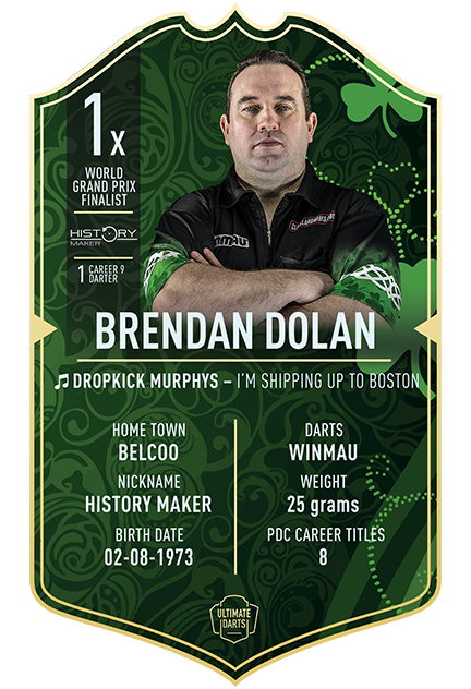 BRENDAN DOLAN ULTIMATE DARTS CARD - Ultimate Darts