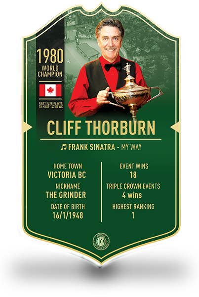 Cliff Thorburn Ultimate Snooker Card - Ultimate Darts