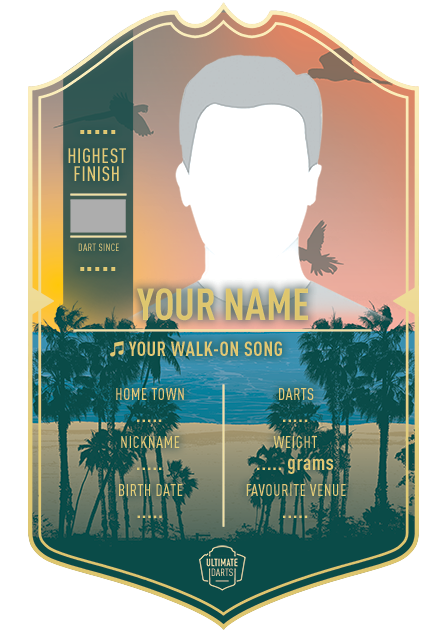 Create Your Own Ultimate Darts Card - HAWAII501 - Ultimate Darts