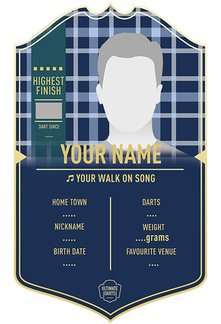 Create Your Own Ultimate Darts Card - Highlander - Ultimate Darts