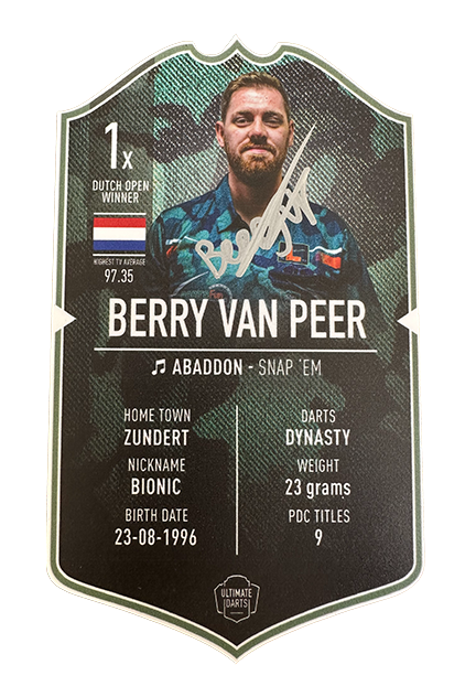 Berry van Peer Signed Ultimate Card