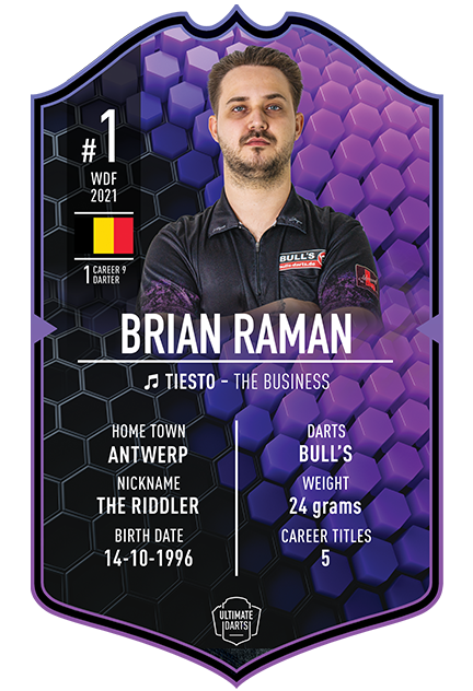 Brian Raman Ultimate Darts Card
