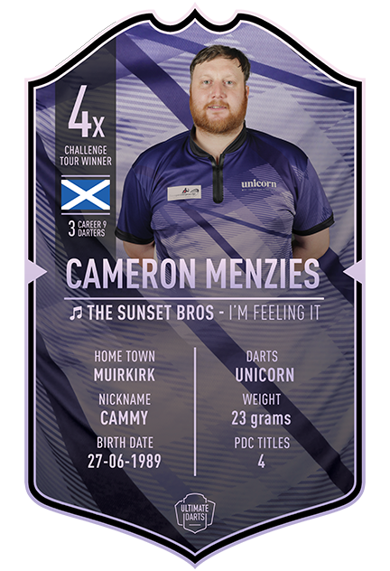 Cameron Menzies Ultimate Darts Card