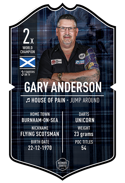 Gary Anderson Ultimate Darts Card