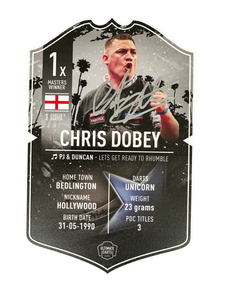 Signed Chris Dobey Small Ultimate Darts Card
