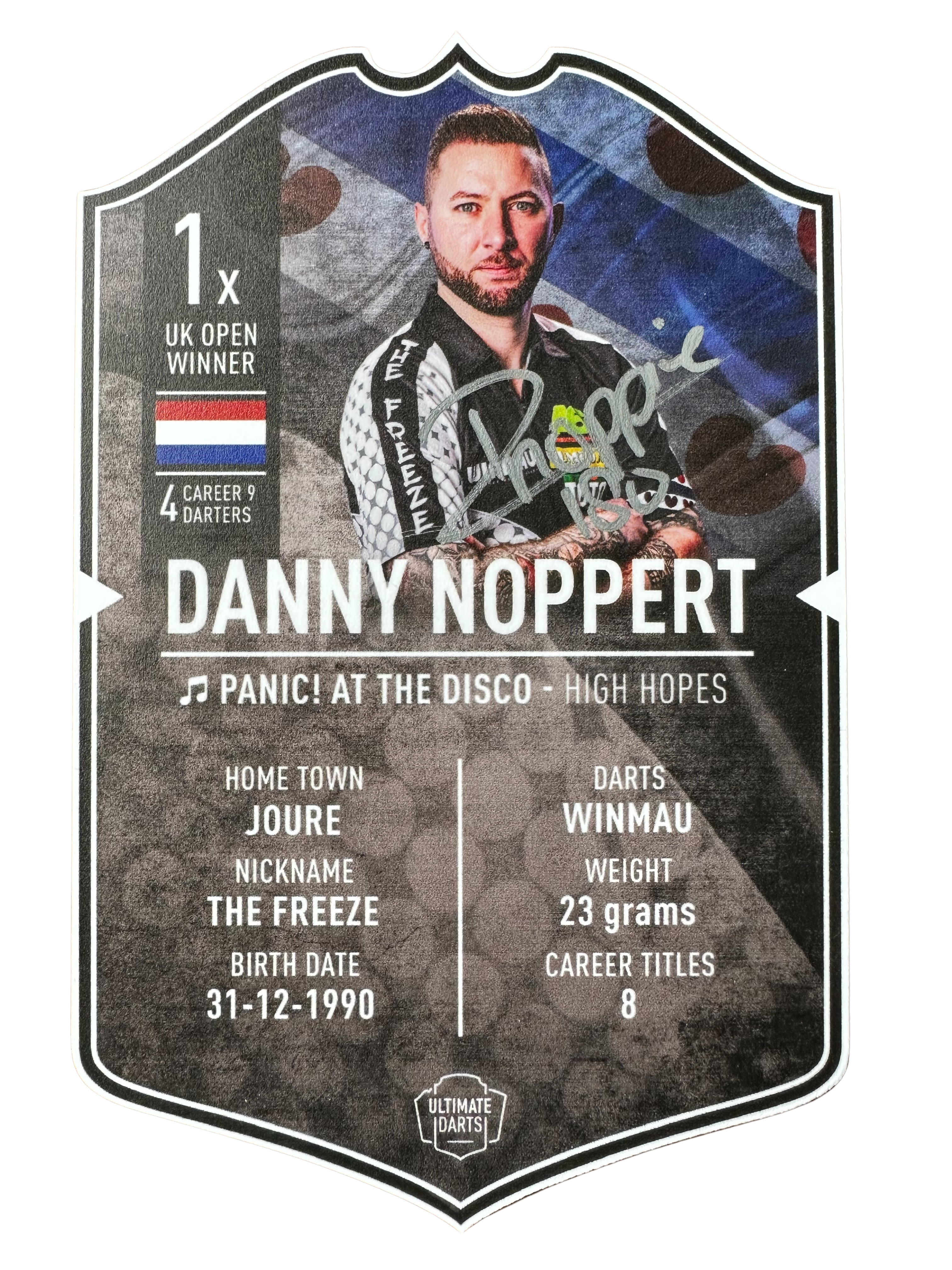 Signed Danny Noppert Small Ultimate Darts Card