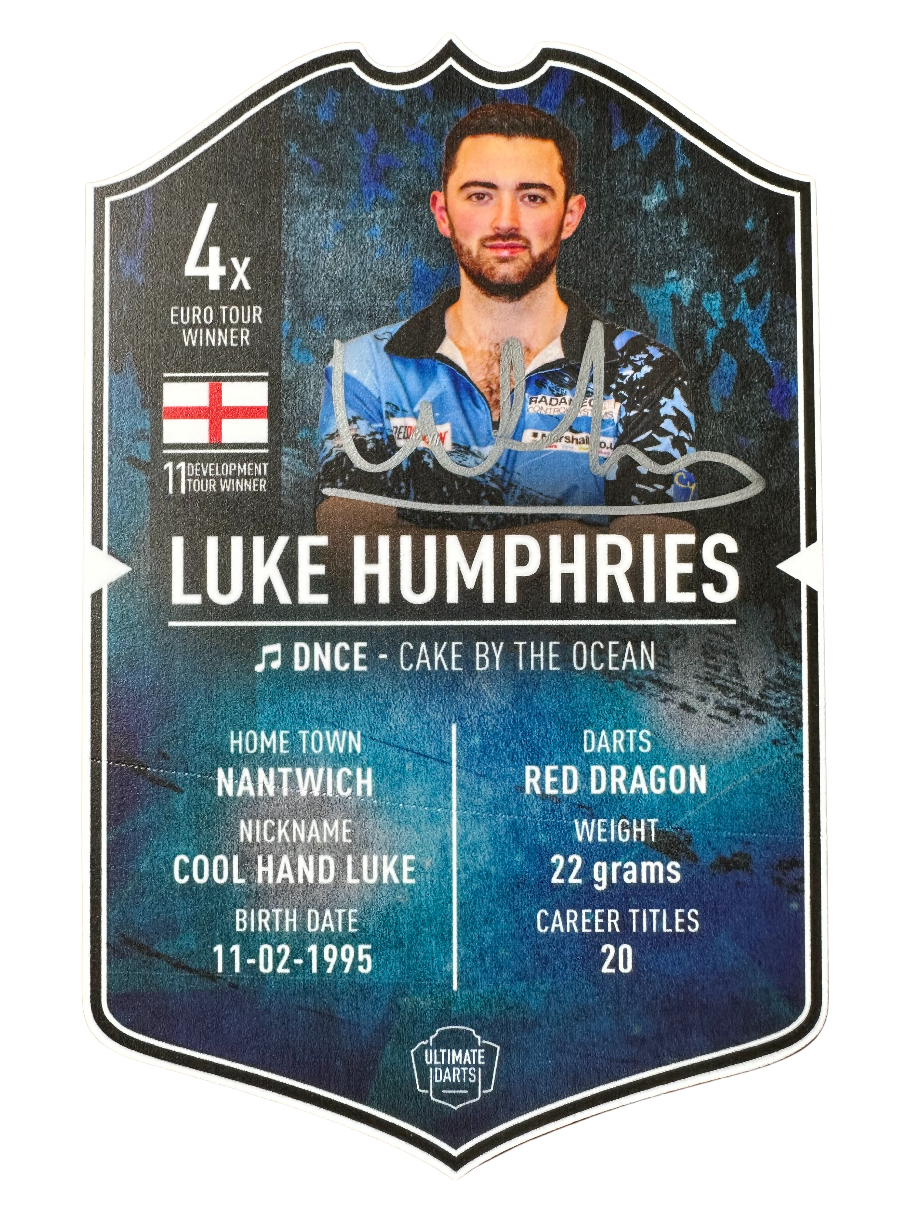 Signed Luke Humphries Small Ultimate Darts Card
