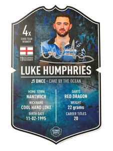 Signed Luke Humphries Small Ultimate Darts Card