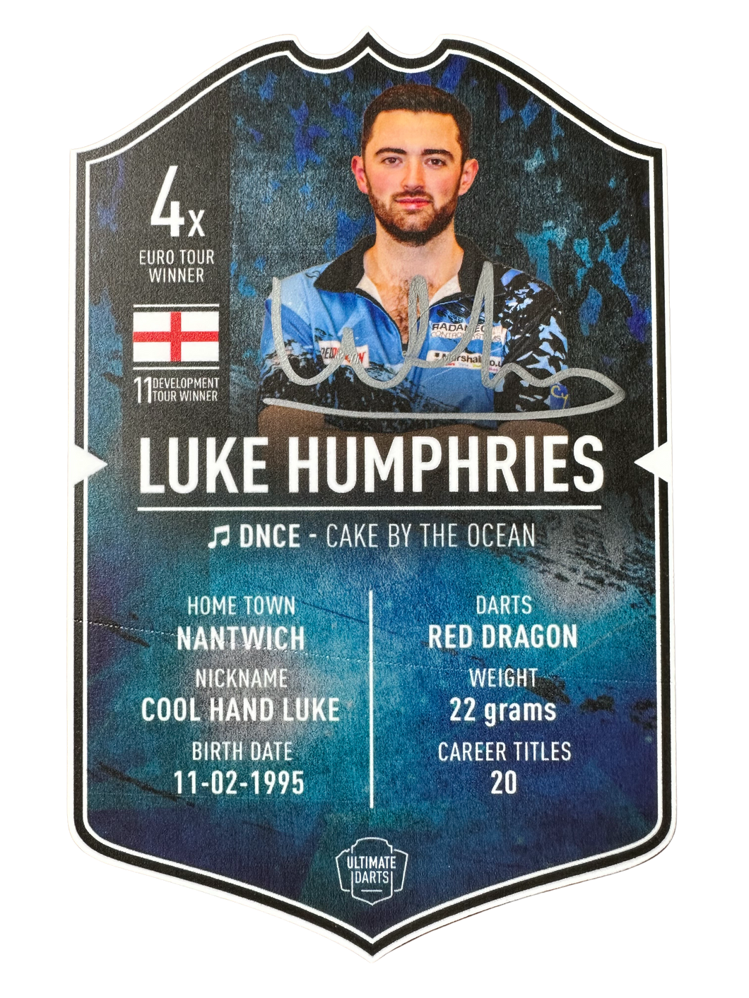 Signed Luke Humphries Small Ultimate Darts Card