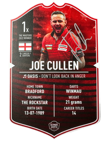 Signed Joe Cullen Small Ultimate Darts Card