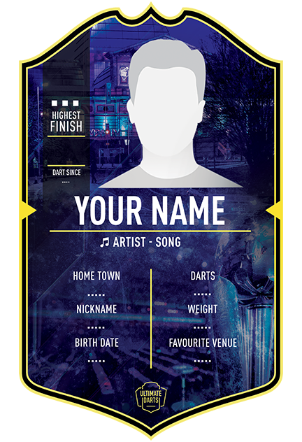 Create Your Own Ultimate Darts Card - World Champions Kaart