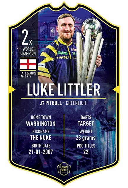 Luke Littler World Champion 2026 Ultimate Darts Card