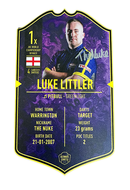 SIGNED Exclusive Luke Littler Mini Ultimate Darts Card
