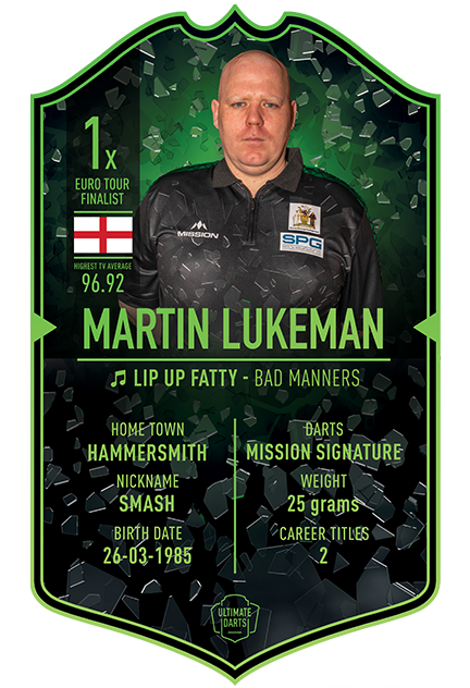 Martin Lukeman Ultimate Darts Card