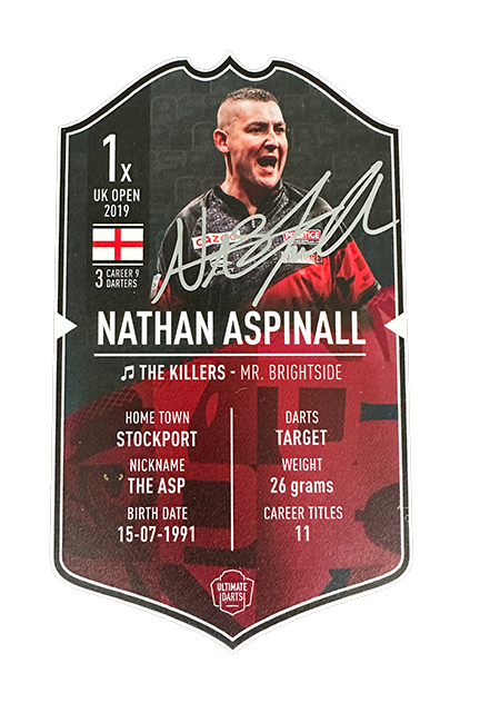 Nathan Aspinall Signed Ultimate Darts Card