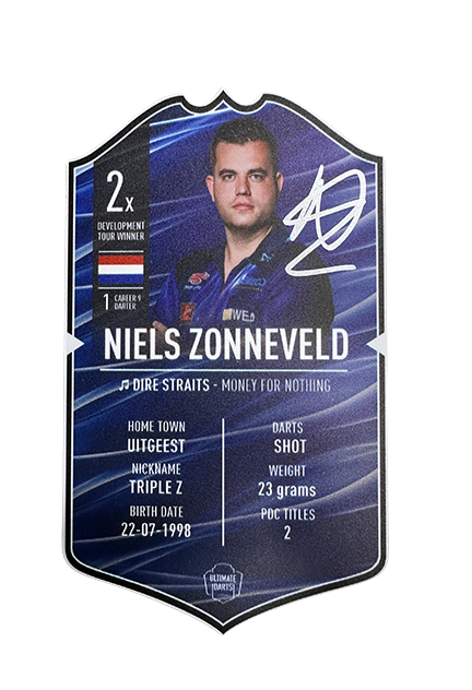 Niels Zonneveld Signed Ultimate Darts Card