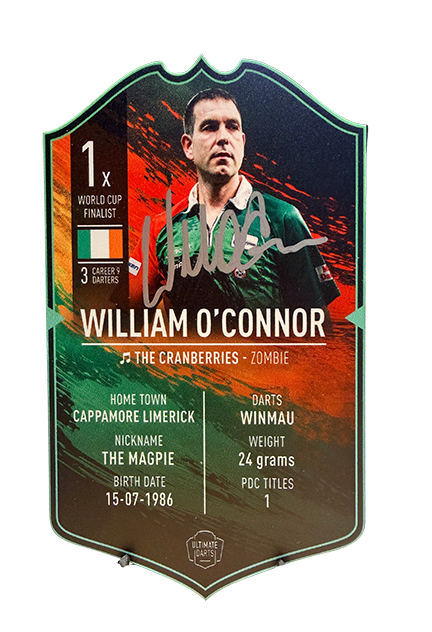EXCLUSIVE SIGNED WILLIAM O'CONNOR Ultimate MINI Darts Card