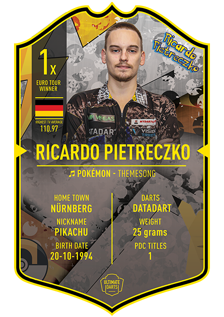 SIGNED Exclusive Ricardo Pietreczko Mini Ultimate Darts Card