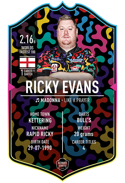 Ricky Evans 2026 Ultimate Darts Card