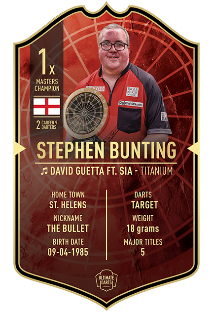 STEPHEN BUNTING ULTIMATE DARTS CARD