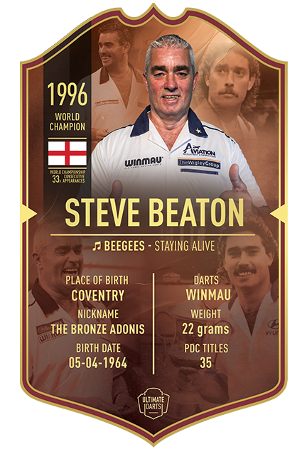 Steve Beaton 33 times World Championship Ultimate Darts Card