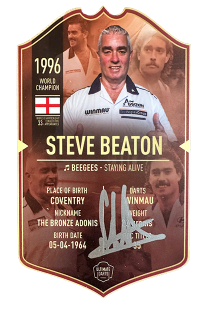Steve Beaton Signed Ultimate Darts Card