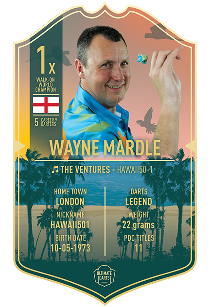 SIGNED VERY EXCLUSIVE Wayne Mardle Mini Ultimate Darts Card