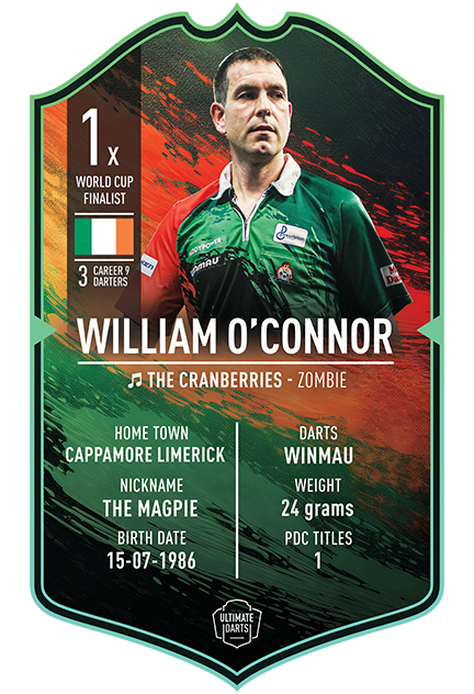WILLIAM O'CONNOR ULTIMATE DARTS CARD