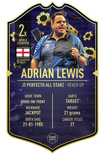 ADRIAN LEWIS ULTIMATE DARTS CARD - Ultimate Darts