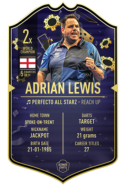ADRIAN LEWIS ULTIMATE DARTS CARD - Ultimate Darts