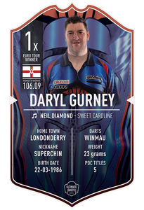 Daryl Gurney Ultimate Darts Card