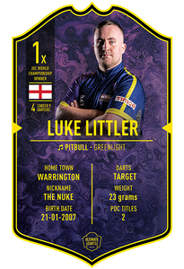 Luke Littler Ultimate Darts Card