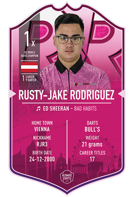 Resty Rodeiguez Rusty-Jake Rodriguez 2023 Ultimate Darts Card