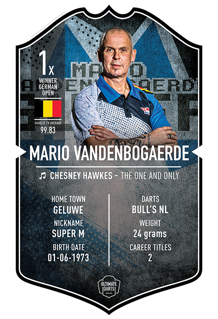 Mario vandenBogaerde Ultimate Darts Card