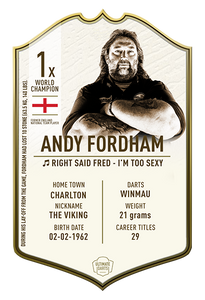 Andy Fordham Ultimate Immortal Card - Ultimate Darts
