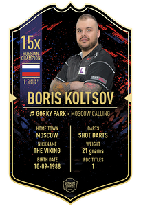 Boris Koltsov Ultimate Darts Card
